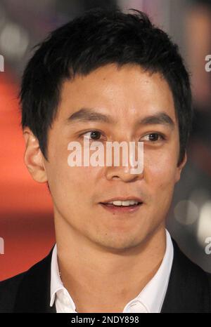 Hong Kong actor Daniel Wu, right, and Taiwanese actress Shu Qi, center ...