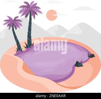 water and tree concept vector illustration Stock Vector