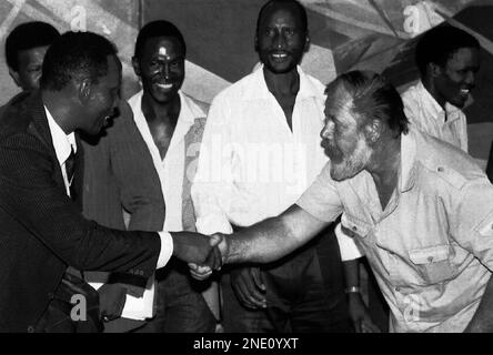 Eugene Terreblanche, leader of the South African far-right political  movement the Afrikaners Weerstandsbeweging (AWB), addresses an AWB public  meeting in Boksburg, South Africa on February 22, 1989. (AP Photo Stock  Photo - Alamy