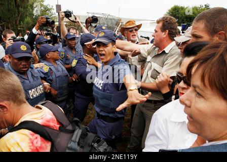 Hearse Carrying Slain Afrikaner Weerstandsbeweging Awb