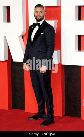 Feb 15, 2023 - London, England, UK - Tony Bellew attending CREED III European Premiere, Cineworld Leicester Square Stock Photo