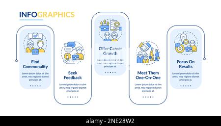 Dealing with age gap in workplace rectangle infographic template Stock Vector