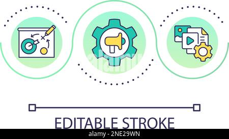 E commerce promotion campaign setting loop concept icon Stock Vector