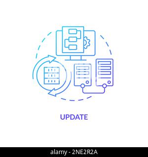 Update blue gradient concept icon Stock Vector