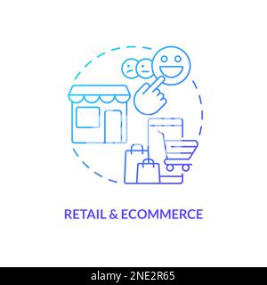 Ecommerce blue gradient concept icon Stock Vector Image & Art - Alamy