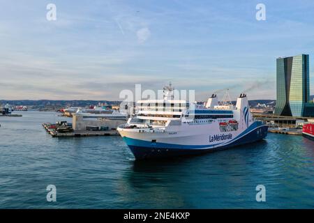 Gilles Bader / Le Pictorium -  Possible takeover of La Meridionale by CMA CGM -  15/2/2023  -  France / BDR / Marseille  -  Possible takeover of La Meridionale by CMA CGM, the shipping company is in the sights of charterer CMA CGM Stock Photo