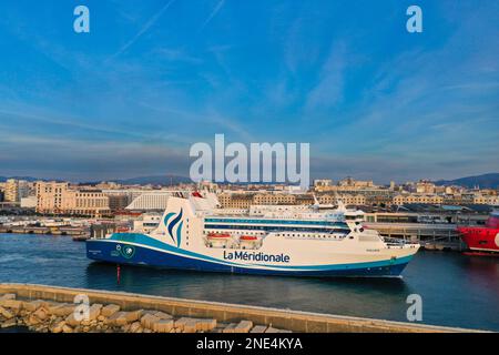 Gilles Bader / Le Pictorium -  Possible takeover of La Meridionale by CMA CGM -  15/2/2023  -  France / BDR / Marseille  -  Possible takeover of La Meridionale by CMA CGM, the shipping company is in the sights of charterer CMA CGM Stock Photo