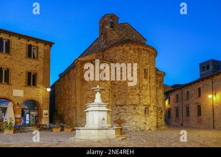 Pieve di Santa Maria Assunta in village San Leo, Italy Stock Photo
