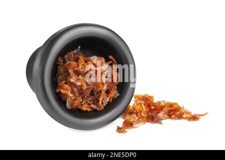 Hookah bowl with tobacco on white background Stock Photo