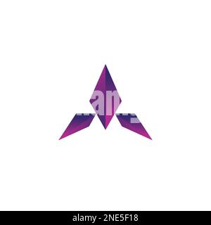 A Logo Design. Letter A Diamond Logo Simple Stock Vector