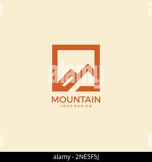 mountain logo simple and clean design Stock Vector