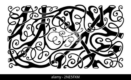 Classic vintage ornament in art nouveau or modern style Stock Vector