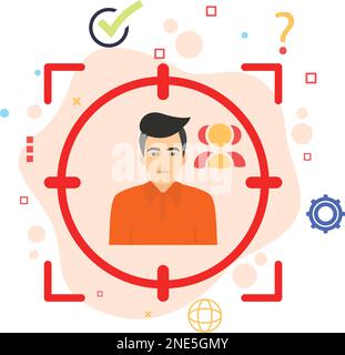 Employee goal accomplished or Focal Person vector color icon design, Business character stock illustration, Target Achieved Concept, hrm symbol, Stock Vector