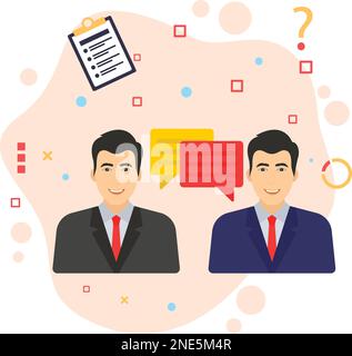 Merger and Alliance Deal Concept, hrm symbol, Employee Union Association Vector Color Icon design, Collective Bargaining Business Characters Stock ill Stock Vector