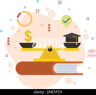 Employment law and working conditions vector color icon design, Labor Laws Concept, hrm symbol, hr sign, Value of education stock illustration Stock Vector