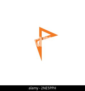 P Outline Logo Design. Letter P Symbol Stock Vector