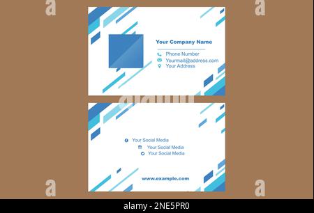 Business or visiting card template, Vector illustration Stock Vector