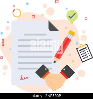 Appointment Letter Vector Icon Design, Employee Contract Document Concept, Hrm Symbol, Staff Agreement Sign, business element stock illustration Stock Vector