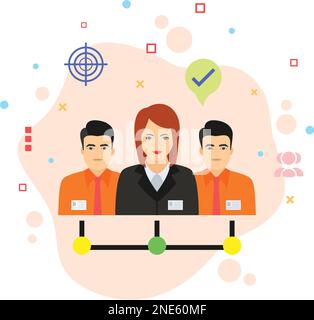 job grades and classifications concept, Employee Performance Rating sign, hrm symbol, Job appraisal Vector color Icon design, business character stock Stock Vector