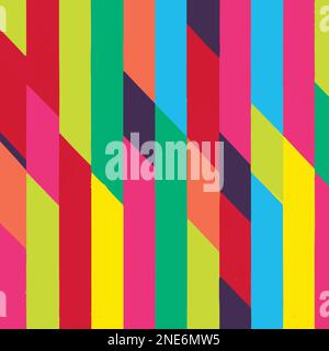 Colorful Pattern With Lines Vector Background Style. Handmade vector art. Stock Vector