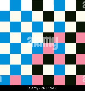 Colorful Check Pattern Vector Background Style. Handmade vector art. Stock Vector