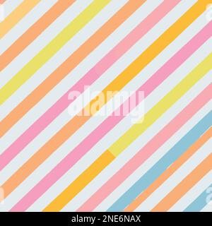 Colorful Pattern With Diagonal Lines Vector Background Style. Handmade vector art. Stock Vector