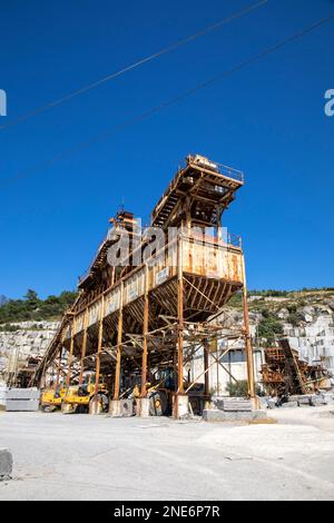 Monchique, Portugal - June 15, 2020: white marble production in Monchique, Portugal Stock Photo