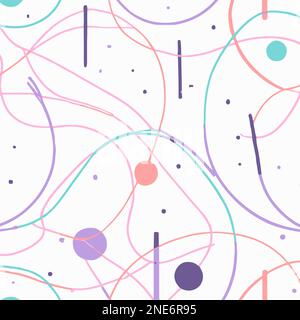 Outlined Circles And Lines And Small Breakouts. Handmade vector art. Stock Vector