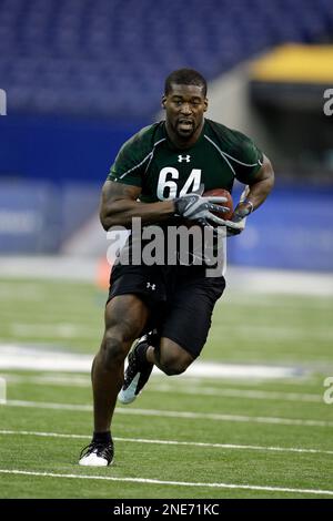 Virginia Tech's Jason Worilds runs the 40-yard dash at the NFL football  scouting combine in Indianapolis, Monday, March 1, 2010. (AP Photo/Michael  Conroy Stock Photo - Alamy