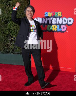 Shigeru Miyamoto, representative director and creative fellow of Nintendo  Co., known as the creator of Super Mario, gives an interview in Kyoto on  April 12, 2023. (Kyodo)==Kyodo Photo via Credit: Newscom/Alamy Live