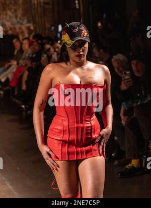 lourdes leon red dress WATCH: Lourdes Leon shows off her singing skills during intimate performance in New York City