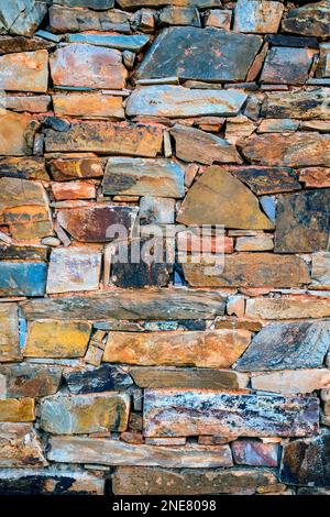 Natural Stone Wall Textured Background Stock Photo