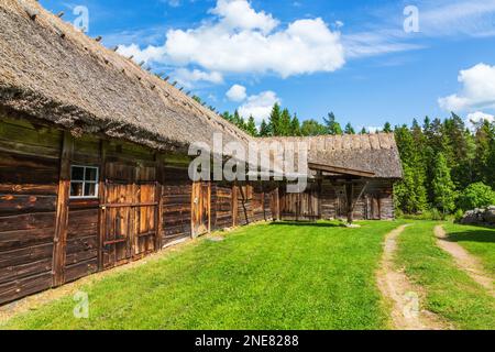 Old timber barn in the country Stock Photo