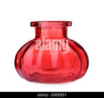 Modern red hookah base isolated on white Stock Photo