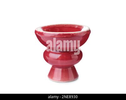 Empty hookah bowl for tobacco isolated on white Stock Photo
