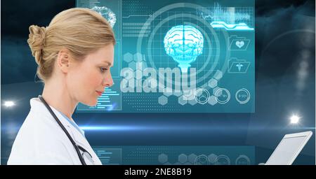 Composition of medical data processing with human brain over female ...