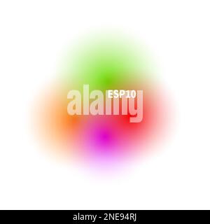 Blurred color spots. Blurry futuristic frame, border Stock Vector
