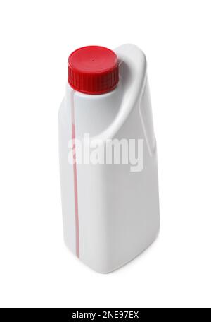 Antifreeze in plastic bottle isolated on white Stock Photo