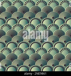 Mermaid scales, fish tail background, seamless geometric beautiful pattern. Dragon scales decorative background Stock Vector