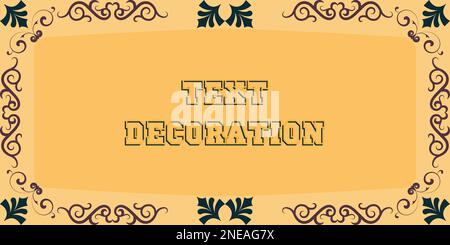 Colorful, vintage, decorative frame for text. The frame consists of elements of Asian and Latin American patterns. In the frame, an invitation to a we Stock Vector