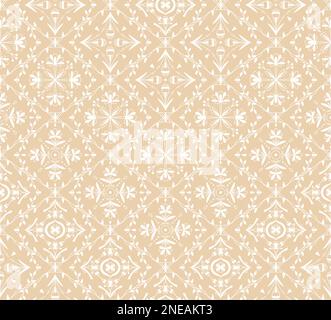 Intersecting curved elegant fine lines and scrolls forming abstract floral ornament. Seamless pattern for background, wallpaper, textile printing, pac Stock Vector