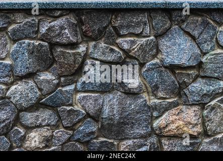 two round modern outdoor wall lamp, two round lamps on the wall of the building Stock Photo