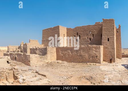 Aswan, Egypt; February 15, 2023 - The Monastery of St. Simeon, Aswan, Egypt. Stock Photo