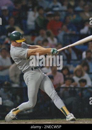 Oakland A's Mark McGwire(25) in action during a game from his 1988