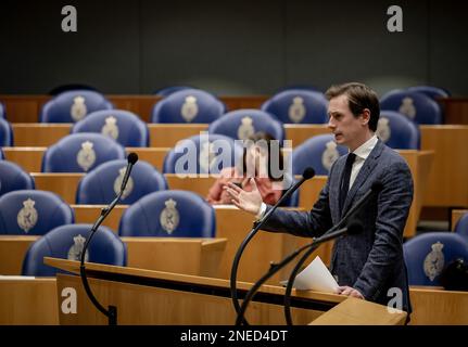 THE HAGUE - Laurens Dassen Volt during a debate in the House of ...