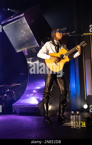 Singer-songwriter Steve Lacy performing at The Vogue Theatre in ...