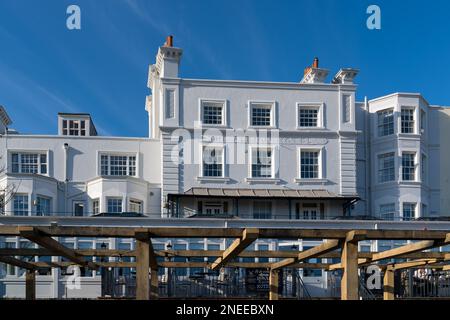 BROADSTAIRS, KENT/UK - JANUARY 29 : View of the Royal albion Hotel in Broadstairs on January 29, 2020. One unidentified person Stock Photo