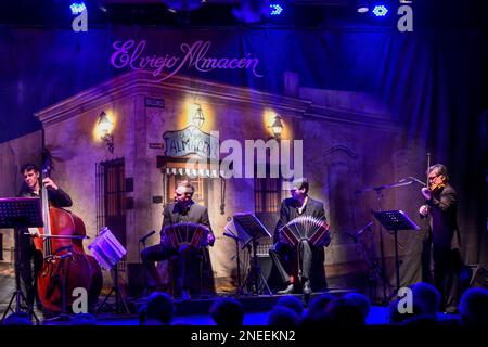 Tango musicians at the tango club El Viejo Almacen, San Telmo, Buenos Aires, Argentina Stock Photo