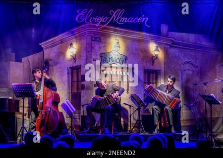 Tango musicians at the tango club El Viejo Almacen, San Telmo, Buenos Aires, Argentina Stock Photo