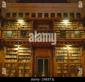 Milan Italy. Biblioteca Ambrosiana. Ambrosian Library inside Pinacoteca Ambrosiana Stock Photo